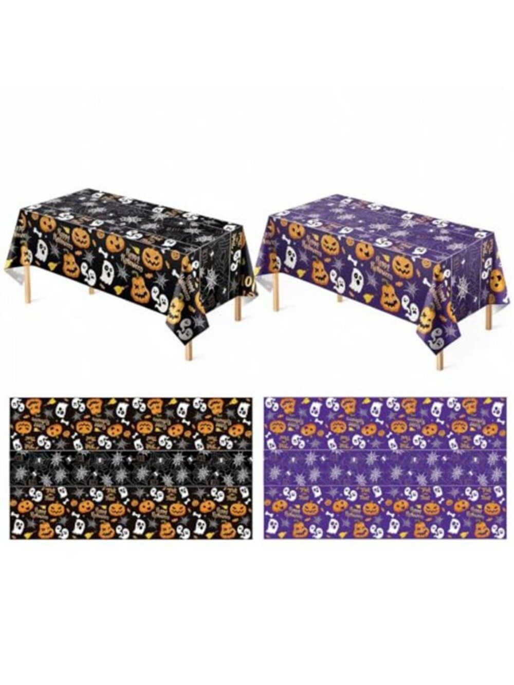2PCS Halloween Plastic Tablecloth & Table Cover Halloween Party Decorations